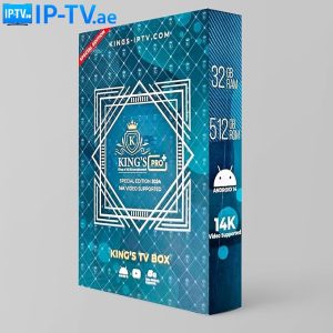 Kings Pro IPTV Box in Dubai UAE | 32GB RAM, 512GB Storage, Android 10, 14K Ultra HD Streaming TV Box
