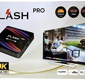 FLASH PRO Android TV Box 8K | 16GB RAM, 256GB Storage, 1-Year IPTV Subscription – Buy in Dubai, UAE